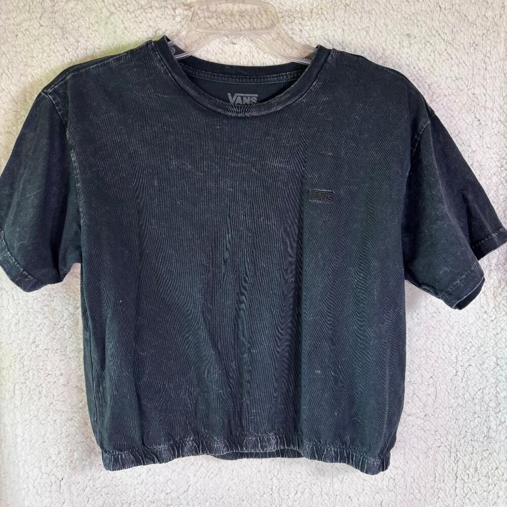 Vans Cropped Tee Dark Grey‎ Short Sleeve Women's Size Small